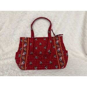 Vintage Vera Bradley Provincial Red Quilted Cotton Purse - Retired Pattern